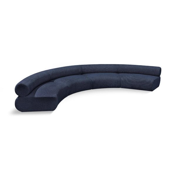 Meridian Bale Navy Chenille Fabric Modular Sofa IMAGE 1