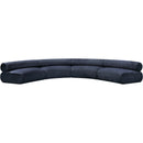 Meridian Bale Navy Chenille Fabric Modular Sofa IMAGE 4