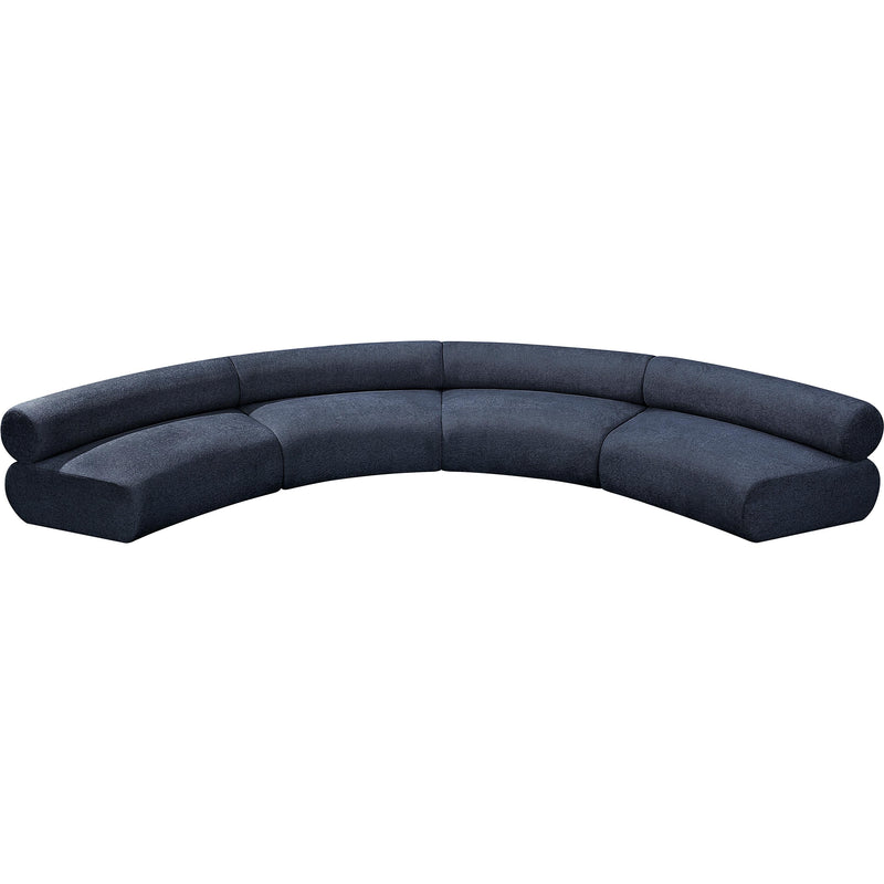 Meridian Bale Navy Chenille Fabric Modular Sofa IMAGE 5