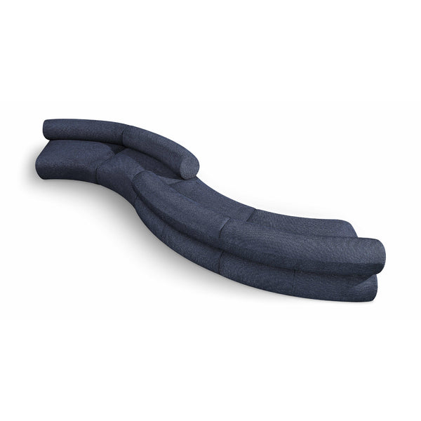 Meridian Bale Navy Chenille Fabric Modular Sofa IMAGE 1