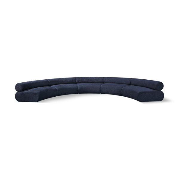 Meridian Bale Navy Chenille Fabric Modular Sofa IMAGE 1