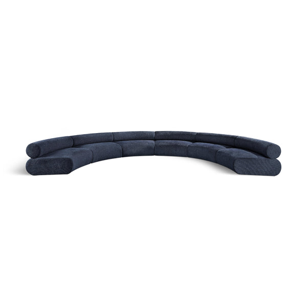 Meridian Bale Navy Chenille Fabric Modular Sofa IMAGE 1