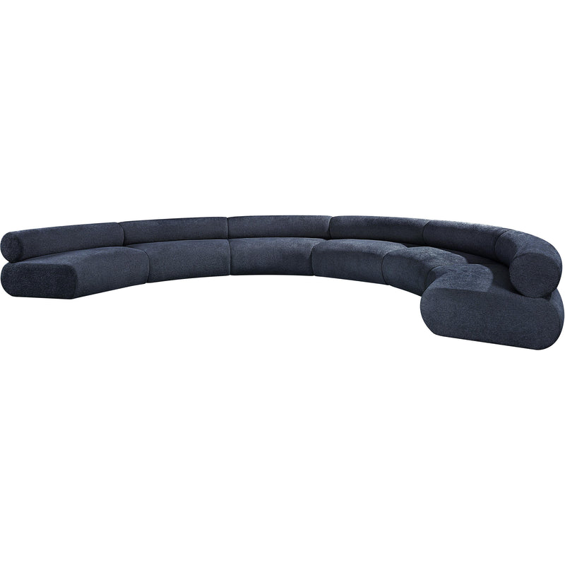 Meridian Bale Navy Chenille Fabric Modular Sofa IMAGE 4