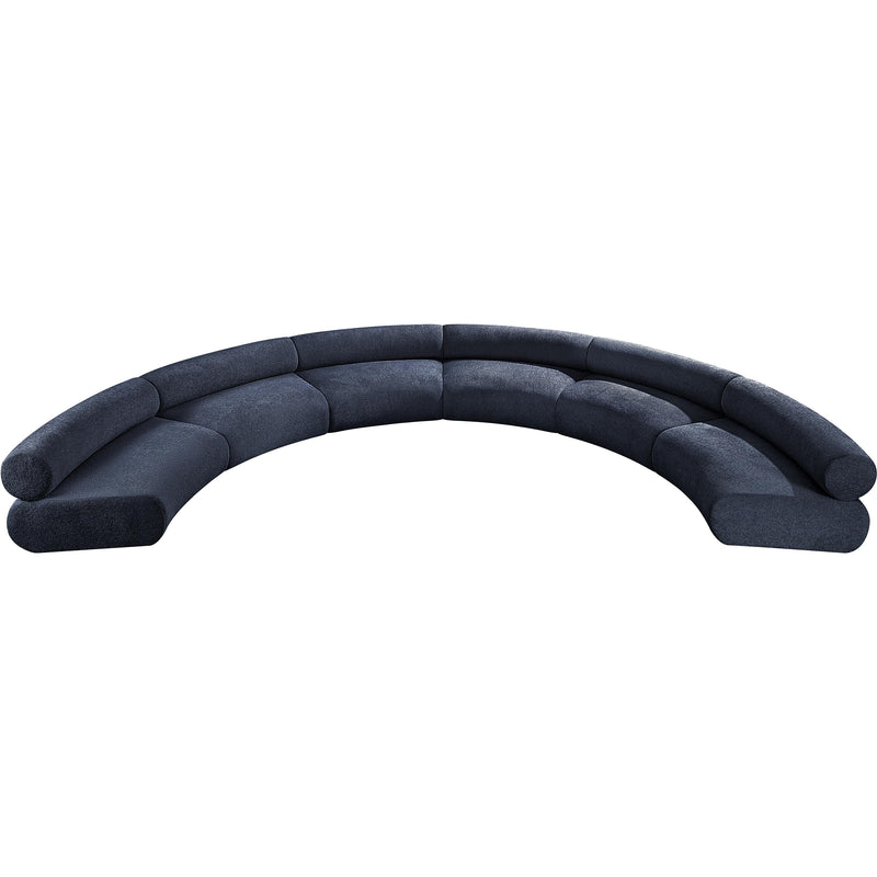 Meridian Bale Navy Chenille Fabric Modular Sofa IMAGE 5