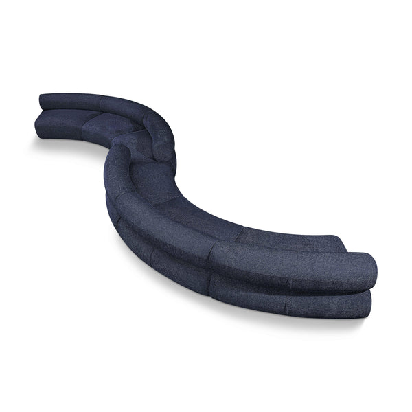 Meridian Bale Navy Chenille Fabric Modular Sofa IMAGE 1