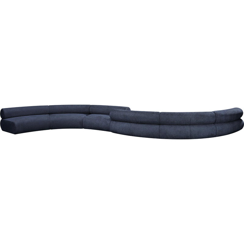 Meridian Bale Navy Chenille Fabric Modular Sofa IMAGE 3