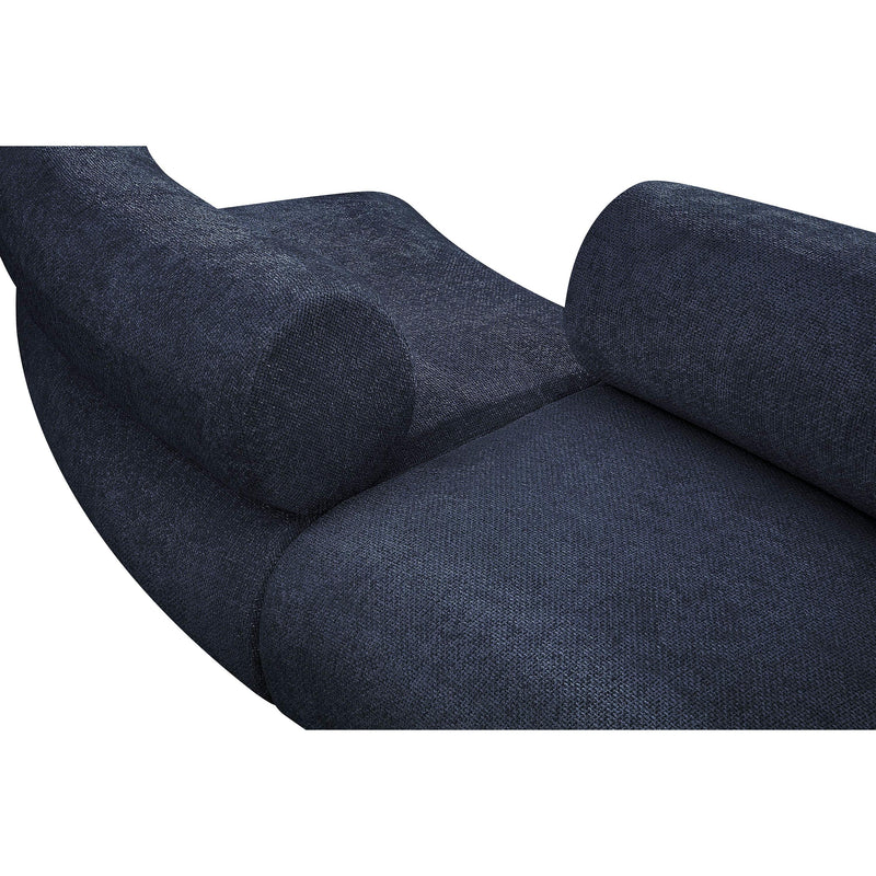 Meridian Bale Navy Chenille Fabric Modular Sofa IMAGE 8
