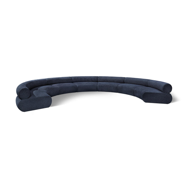 Meridian Bale Navy Chenille Fabric Modular Sofa IMAGE 1