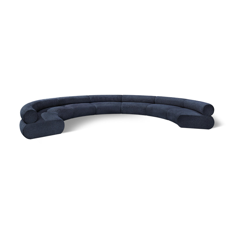 Meridian Bale Navy Chenille Fabric Modular Sofa IMAGE 1