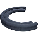 Meridian Bale Navy Chenille Fabric Modular Sofa IMAGE 6
