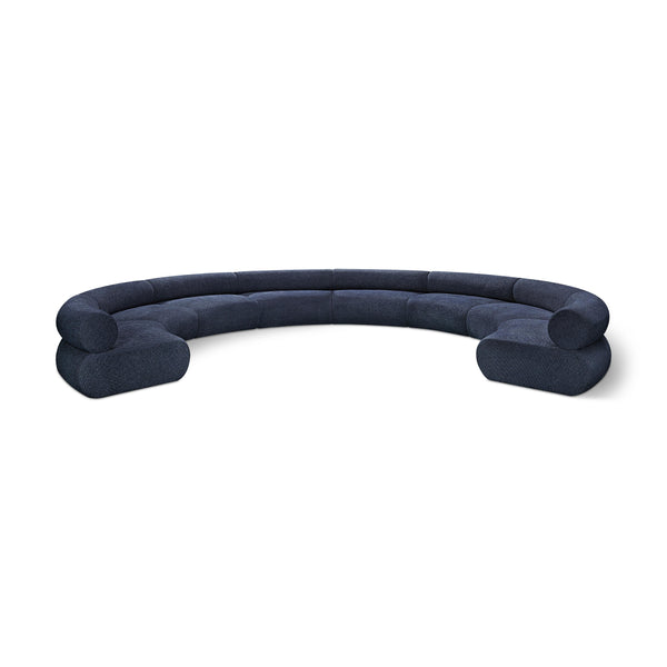 Meridian Bale Navy Chenille Fabric Modular Sofa IMAGE 1