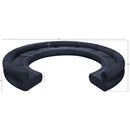 Meridian Bale Navy Chenille Fabric Modular Sofa IMAGE 12