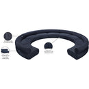 Meridian Bale Navy Chenille Fabric Modular Sofa IMAGE 13
