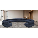 Meridian Bale Navy Chenille Fabric Modular Sofa IMAGE 2
