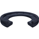Meridian Bale Navy Chenille Fabric Modular Sofa IMAGE 5