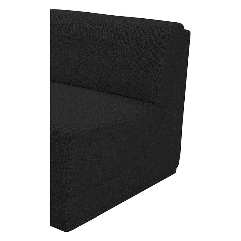 Meridian Ollie Black Boucle Fabric Armless IMAGE 6