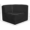 Meridian Ollie Black Boucle Fabric Corner IMAGE 8