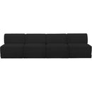 Meridian Ollie Black Boucle Fabric Modular Sofa IMAGE 4