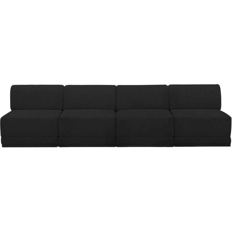 Meridian Ollie Black Boucle Fabric Modular Sofa IMAGE 4