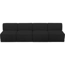 Meridian Ollie Black Boucle Fabric Modular Sofa IMAGE 5