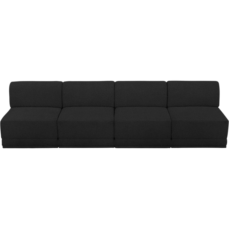 Meridian Ollie Black Boucle Fabric Modular Sofa IMAGE 5