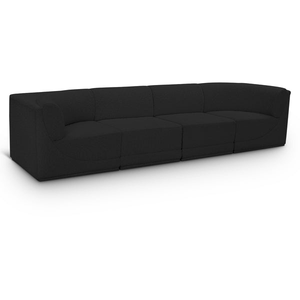 Meridian Ollie Black Boucle Fabric Modular Sofa IMAGE 1