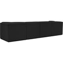 Meridian Ollie Black Boucle Fabric Modular Sofa IMAGE 4