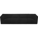 Meridian Ollie Black Boucle Fabric Modular Sofa IMAGE 6
