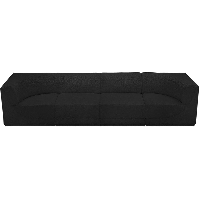 Meridian Ollie Black Boucle Fabric Modular Sofa IMAGE 6