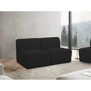 Meridian Ollie Black Boucle Fabric Modular Sofa IMAGE 2