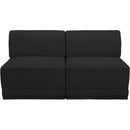 Meridian Ollie Black Boucle Fabric Modular Sofa IMAGE 4