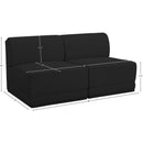 Meridian Ollie Black Boucle Fabric Modular Sofa IMAGE 8