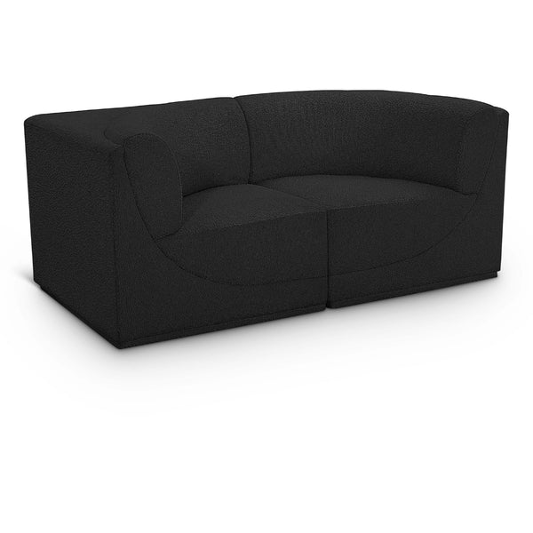Meridian Ollie Black Boucle Fabric Modular Sofa IMAGE 1