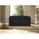 Meridian Ollie Black Boucle Fabric Modular Sofa IMAGE 2
