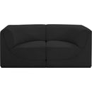 Meridian Ollie Black Boucle Fabric Modular Sofa IMAGE 5