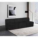 Meridian Ollie Black Boucle Fabric Modular Sofa IMAGE 2