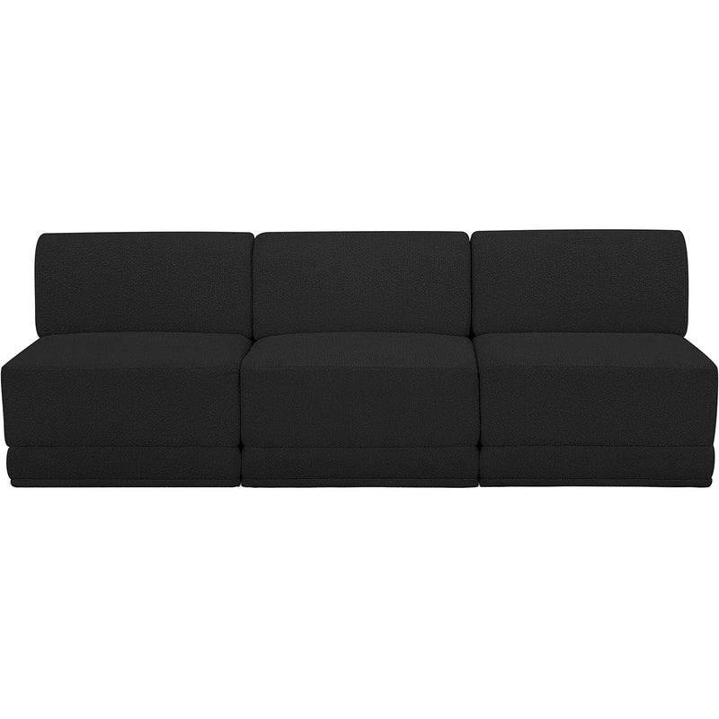 Meridian Ollie Black Boucle Fabric Modular Sofa IMAGE 4