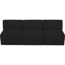 Meridian Ollie Black Boucle Fabric Modular Sofa IMAGE 5