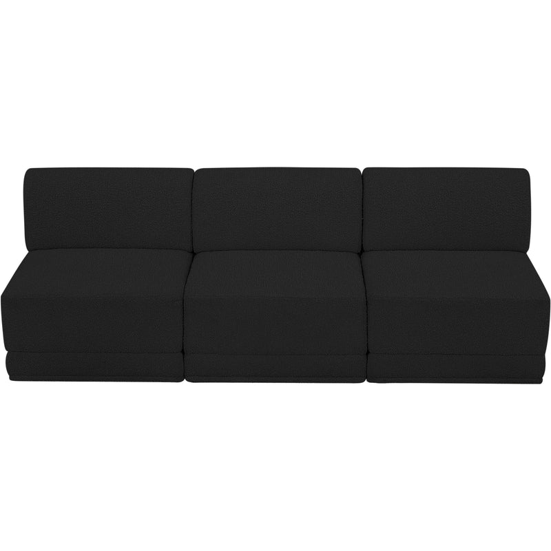 Meridian Ollie Black Boucle Fabric Modular Sofa IMAGE 5
