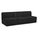 Meridian Ollie Black Boucle Fabric Modular Sofa IMAGE 8