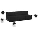 Meridian Ollie Black Boucle Fabric Modular Sofa IMAGE 9