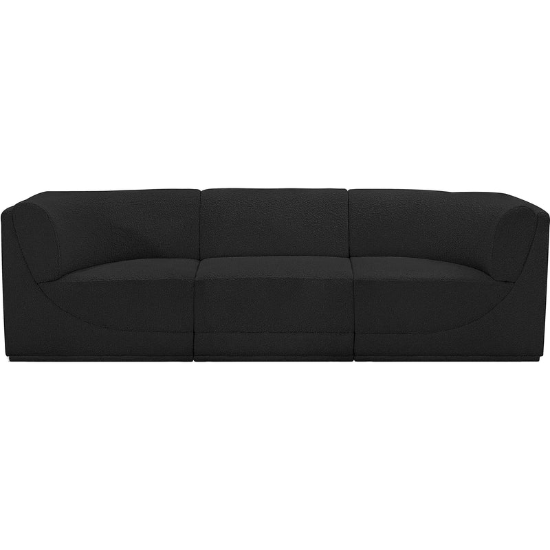 Meridian Ollie Black Boucle Fabric Modular Sofa IMAGE 5