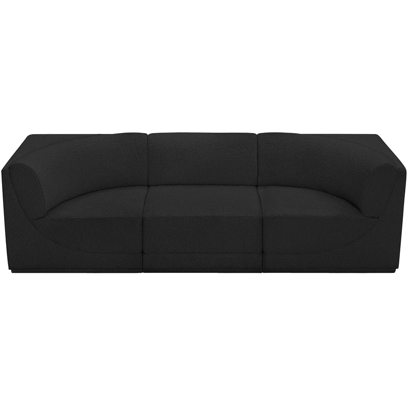 Meridian Ollie Black Boucle Fabric Modular Sofa IMAGE 6