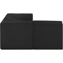 Meridian Ollie Black Boucle Fabric Modular Sectional IMAGE 6