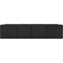 Meridian Ollie Black Boucle Fabric Modular Sectional IMAGE 3