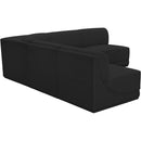 Meridian Ollie Black Boucle Fabric Modular Sectional IMAGE 4