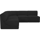 Meridian Ollie Black Boucle Fabric Modular Sectional IMAGE 6