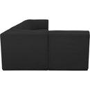 Meridian Ollie Black Boucle Fabric Modular Sectional IMAGE 7