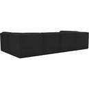 Meridian Ollie Black Boucle Fabric Modular Sectional IMAGE 3