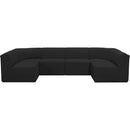 Meridian Ollie Black Boucle Fabric Modular Sectional IMAGE 4